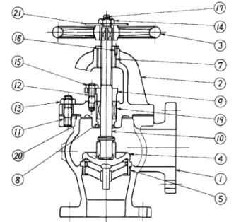 Drawing of JIS F7378 16K Cast Iron Screw-Down Check Angle Valve.png Drawing of JIS F7378 16K Cast Iron Screw-Down Check Angle Valve.png